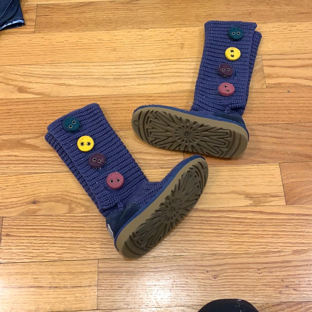 Blue Kids Button Up Uggs